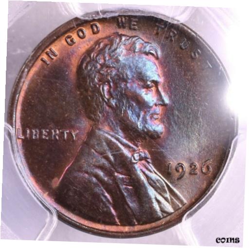 【極美品/品質保証書付】 アンティークコイン コイン 金貨 銀貨 [送料無料] 1926 Lincoln Wheat Penny Cent - PCGS MS63 BN JS