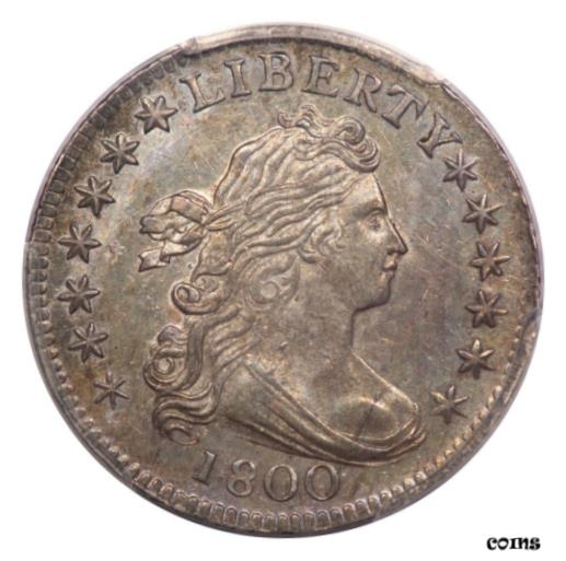 【極美品/品質保証書付】 アンティークコイン 硬貨 1800 10C Draped Bust Dime PCGS MS63 (CAC) JR-2 [..