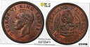 1942 ニュージーランド 1/2 ペニー ワールド コイン PCGS MS63 RB ロー ミント1942 New Zealand 1/2 Penny Wor...