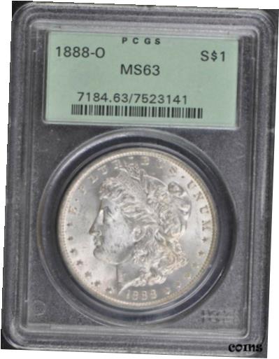 【極美品/品質保証書付】 アンティークコイン コイン 金貨 銀貨 [送料無料] 1888-O $1 Morgan Dollar PCGS MS63 1