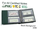 25 ライトハウス グランデ認定通貨ページ PMG PCGS 黒背景 2 ポケット25 Lighthouse Grande Certified Currency Pages PMG PCGS Black Background 2 Pocket