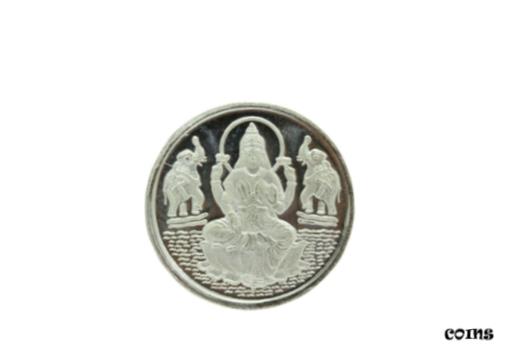  アンティークコイン コイン 金貨 銀貨  Religious 999 fine 10 gram silver coin India Goddess Laxmi Shree with box Gift
