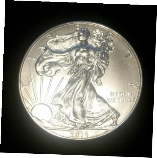 楽天金銀プラチナ　ワールドリソース【極美品/品質保証書付】 アンティークコイン コイン 金貨 銀貨 [送料無料] 2014 United States Silver Eagle 1oz 999 Fine Silver Coin in Plastic Bag: US Mint
