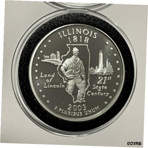 ڶ/ʼݾڽա ƥ    [̵] 2003 Illinois 50 State Commemorative Coin 1 Troy Oz .999 Fine Silver Round 999