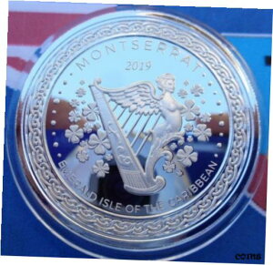 2019 モントセラト カリブ海のエメラルド島 $2 シルバー BU コイン .999 純銀2019 Montserrat EMERALD ISLE OF THE CARIBBEAN $2 silver BU coin .999 fine silver