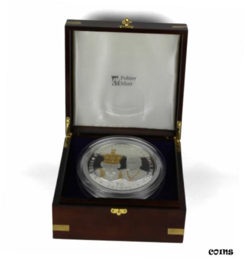 【極美品/品質保証書付】 アンティークコイン 銀貨 2017 ASC 70 Crowns Royal Anniversary 70 oz Mega-Sized Silver with 70 Diamonds [送料無料] #sof-wr-010840-1949