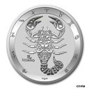 2021 トケラウ星座シリーズ「蠍座」 1 オンス 999 シルバー コイン BU IN カプセル2021 TOKELAU ZODIAC SERIES