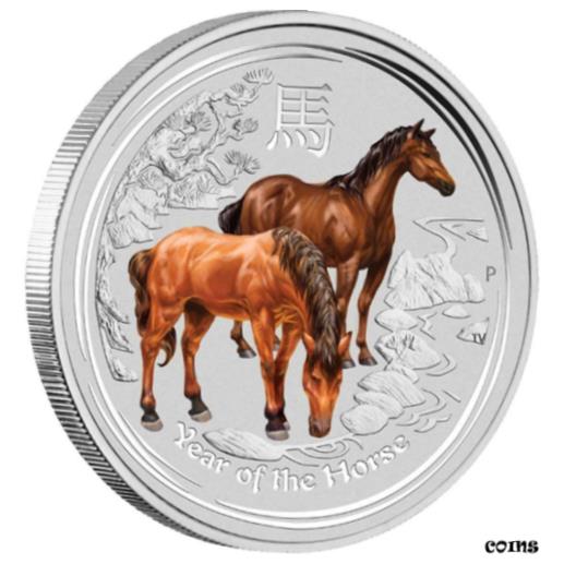 yɔi/iۏ؏tz AeB[NRC RC   [] Perth Mint Australia $ 0.5 Coloured Horse 2014 1/2 oz .999 Silver Coin