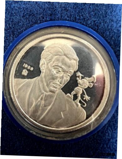 ڶ/ʼݾڽա ƥ    [̵] 1988 Walt Disney and Mickey Mouse 60 Years 999 Fine Silver Proof Coin #C685