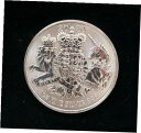 2020 英国紋章 999 ファインシルバー 1 オンス コイン。 2 ポンド F/V、王立造幣局2020 British Coat of Arms 999 F...