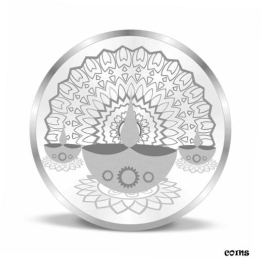 ڶ/ʼݾڽա ƥ    [̵] Hallmarked Diya Spreading Light 999 Pure Silver Coin 10GM