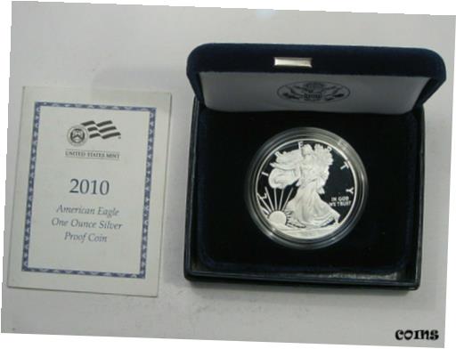 yɔi/iۏ؏tz AeB[NRC RC   [] 2010-W PROOF Silver American Eagle Dollar 999 Fine w/ Box & COA. #15