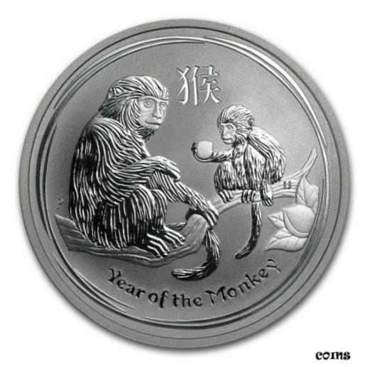ڶ/ʼݾڽա ƥ    [̵] Perth Mint Australia $ 0.5 Lunar Series II Monkey 2016 1/2 oz .999 Silver Coin