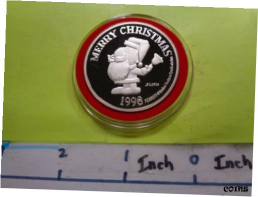 【極美品/品質保証書付】 アンティークコイン コイン 金貨 銀貨 [送料無料] SNOOPY AS SANTA PEANUTS CHARLIE BROWN 1998 MERRY CHRISTMAS 999 SILVER COIN SHARP
