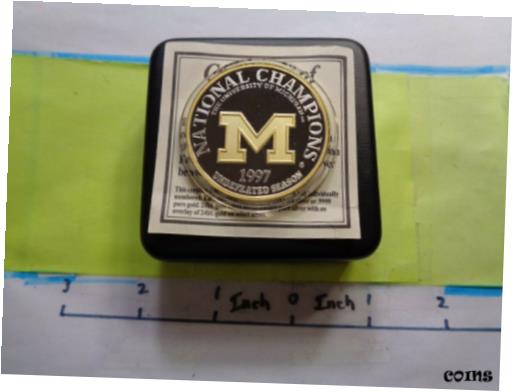 【極美品/品質保証書付】 アンティークコイン コイン 金貨 銀貨 [送料無料] UNIVERSITY MICHIGAN WOLVERINES 1997 NATIONAL CHAMPS 999 SILVER GOLD COIN COA #B