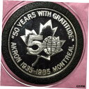 【極美品/品質保証書付】 アンティークコイン コイン 金貨 銀貨 送料無料 1985 Akron Montreal 341 1 Troy Oz .999 Fine Silver Round Proof Coin Medal 999