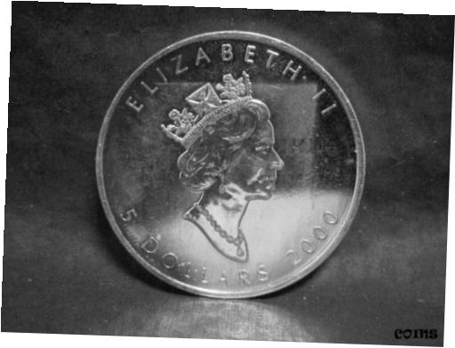 【極美品/品質保証書付】 アンティークコイン コイン 金貨 銀貨 [送料無料] Silver Coin 999er - Canada 5 $ 2000 (1 OZ) 