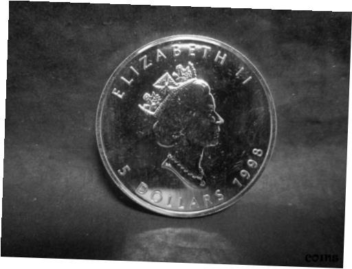 【極美品/品質保証書付】 アンティークコイン コイン 金貨 銀貨 [送料無料] Silver Coin 999-Canada $5 1998 (1 OZ) 