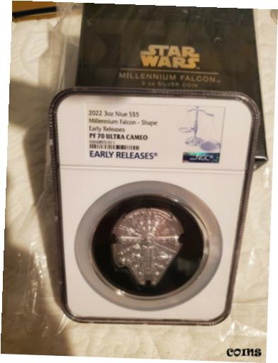 【極美品/品質保証書付】 アンティークコイン コイン 金貨 銀貨 [送料無料] 2022 Star Wars NGC PF 70 NIUE 3oz Silver 