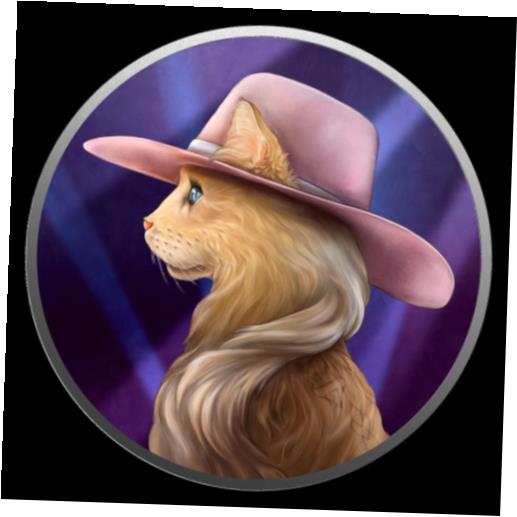 【極美品/品質保証書付】 アンティークコイン コイン 金貨 銀貨 [送料無料] Pets in Musical Style 1/2oz Silver Cat Coin LADY GAGA Joanne Album 2021 Niue
