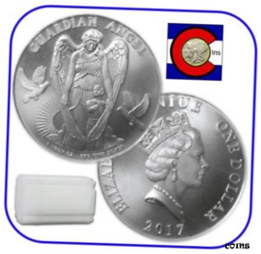 【極美品/品質保証書付】 アンティークコイン 銀貨 2017 Niue Guardian Angel 1 oz Silver $1 Coin -- roll/tube of 20 coins [送料無料] #scf-wr-010847-1424