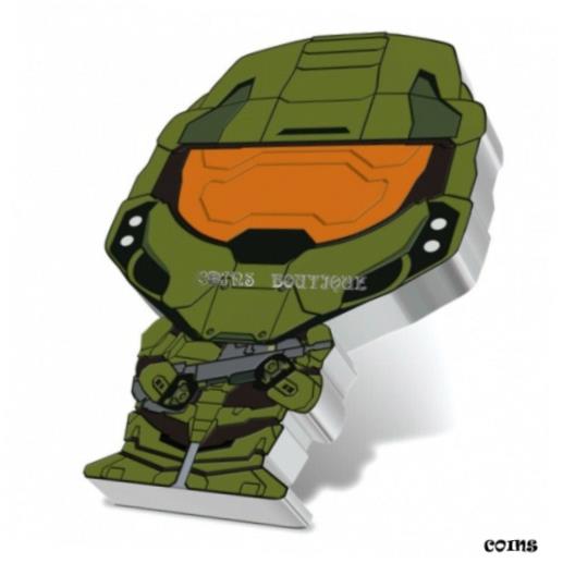 【極美品/品質保証書付】 アンティークコイン コイン 金貨 銀貨 [送料無料] Halo Chibi Master Chief 1 oz silver coin Niue 2021