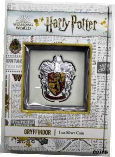 ڶ/ʼݾڽա ƥ    [̵] 2021 Niue $2 1oz Silver Colorized Proof Harry Potter Gryffindor House Crest OGP