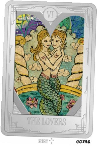 ڶ/ʼݾڽա ƥ    [̵] 2022 Niue Tarot Cards The Lovers 1oz Silver Coin