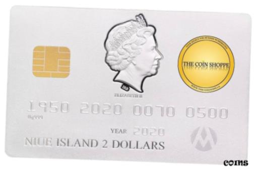 【極美品/品質保証書付】 アンティークコイン コイン 金貨 銀貨 [送料無料] CREDIT CARD 70th Anniversary 2020 COIN SHOPPE Special Edition Silver Coin NIUE