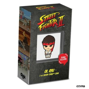 2021 ニウエ $2 ちびストリートファイター II リュウ 1 オンス シルバー プルーフ コイン -2,000 ミント--2021 Niue $2 Chibi Street Fighter II Ryu 1 oz Silver Proof Coin -2,000 Mintage--
