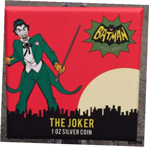 楽天金銀プラチナ　ワールドリソース【極美品/品質保証書付】 アンティークコイン コイン 金貨 銀貨 [送料無料] 2020 Niue Batman Classic TV Series The Joker 1 oz .999 Silver $2 Proof Coin COA