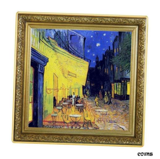 【極美品/品質保証書付】 アンティークコイン コイン 金貨 銀貨 送料無料 CAFE TERRACE Vincent van Gogh TREASURES PAINTING 2021 1 oz Silver Coin NIUE