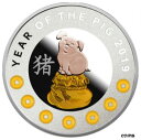 亥年 中国カレンダー プルーフ銀貨 1$ ニウエ 2019Year of the Pig Chinese Calendar Proof Silver Coin 1$ Niue 2019