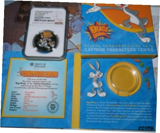 ڶ/ʼݾڽա ƥ    [̵] 2013 Niue $1 Looney Tunes Taz Chasing Bugs Bunny NGC PR PF 69 .925 Silver Coin