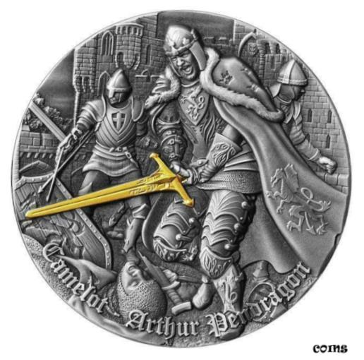 yɔi/iۏ؏tz AeB[NRC RC   [] 2021 Niue Camelot - Arthur Pendragon silver coin 2 oz