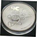 2020 - パックマン 40 周年記念 1 オンス シルバー コイン 25,000 ミント アーケード ビデオ ゲーム2020 - PAC-MAN 40th Anniversary 1oz Silver Coin 25,000 Mint Arcade Video Game