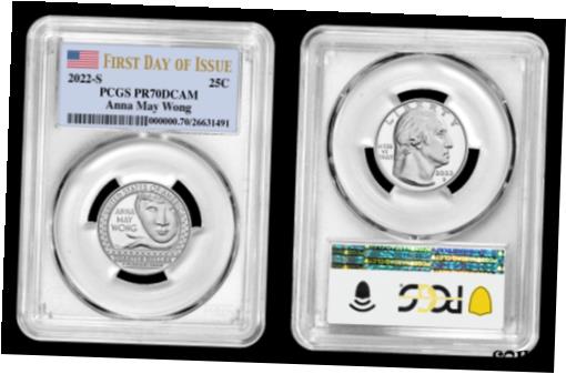 yɔi/iۏ؏tz AeB[NRC RC   [] 2022 S Clad Proof American Women Anna May Wong Quarter PCGS PR70DCAM First Day