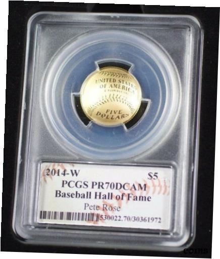 【極美品/品質保証書付】 アンティークコイン 2014-W 3 Coin Baseball Hall of Fame Commem Silver and Gold Set PCGS PR-70 DCAMs [送料無料] #cct-wr-010886-5835