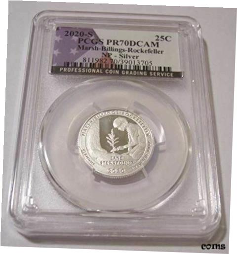 2020 S シルバー マーシュ ビリングス ロックフェラー NP クォーター PR70 DCAM PCGS フラグ ラベル2020 S Silver Marsh Billings Rockefeller NP Quarter PR70 DCAM PCGS Flag Label