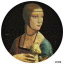 【極美品/品質保証書付】 アンティークコイン コイン 金貨 銀貨 [送料無料] LADY WITH AN ERMINE Great Micromosaic Passion 3 Oz Silver Coin 20$ Palau 2020