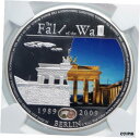 2009 パラオ ワンダーズ ブランデンブルク門 ベルリンの壁の秋 PF シルバー 5 コイン NGC i893242009 PALAU Wonders BRANDENBURG GATE Berlin Wall FALL PF Silver 5 Coin NGC i89324