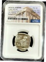 【極美品/品質保証書付】 アンティークコイン 銀貨 440- 404 BC SILVER ATTICA ATHENS TETRADRACHM ATHENA OWL COIN NGC CHOICE XF [送料無料] #sct-wr-010888-110