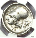 アカルナニア アナクトリウム AR シルバー ステーター 350 BC ペガサス アテナ コイン - NGC Choice VFAcarnania Anacto...