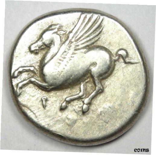 ڶ/ʼݾڽա ƥ  Greek Corinth AR Stater Silver Pegasus &Athena Coin 375-300 BC - Good VF [̵] #scf-wr-010888-351