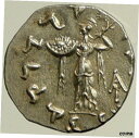  アンティークコイン 銀貨 MENANDER I 165B Indo Greek Bactrian Ancient OLD Silver Greek Coin ATHENA i101451  #scf-wr-010888-563