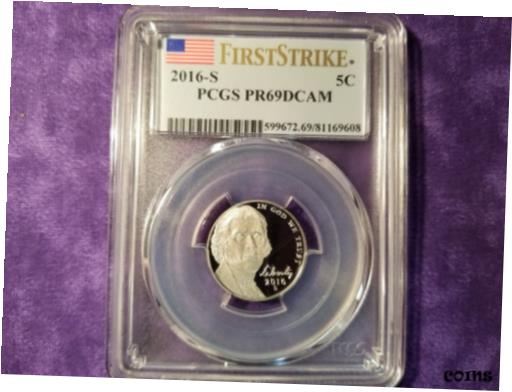 ڶ/ʼݾڽա ƥ    [̵] 2016-S JEFFERSON NICKEL 5? PCGS PR69DCAM FIRST STRIKE 599672.69/81169608