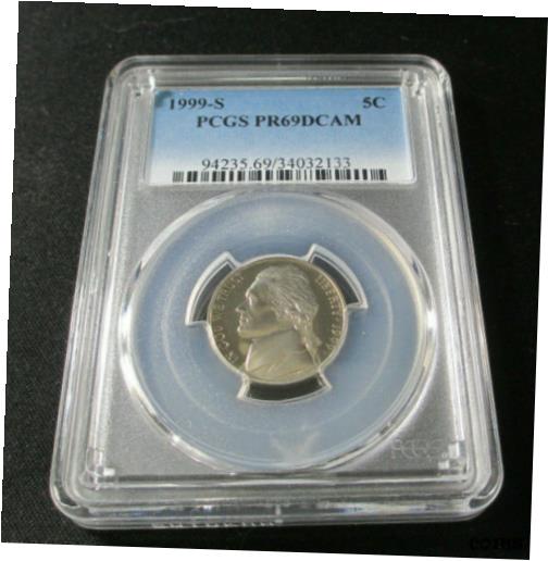  アンティークコイン コイン 金貨 銀貨  1999 S 5C PCGS PR69DCAM Jefferson Nickel Certified PCGS Proof #94235.69/34032133