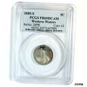 2005-S 米国プルーフ ジェファーソン ニッケル ウェスタン ウォーターズ - PCGS PR69DCAM2005-S United States Proof Jefferson Nickel Western Waters - PCGS PR69DCAM(3)