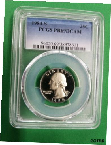 yɔi/iۏ؏tz AeB[NRC RC   [] 1984-S Proof Washington Quarter 25C PCGS Graded PR69DCAM Uncirculated!