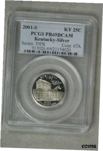 yɔi/iۏ؏tz AeB[NRC RC   [] KENTUCKY 2001-S SILVER STATE QUARTER PCGS PR-69 DCAM CL-094